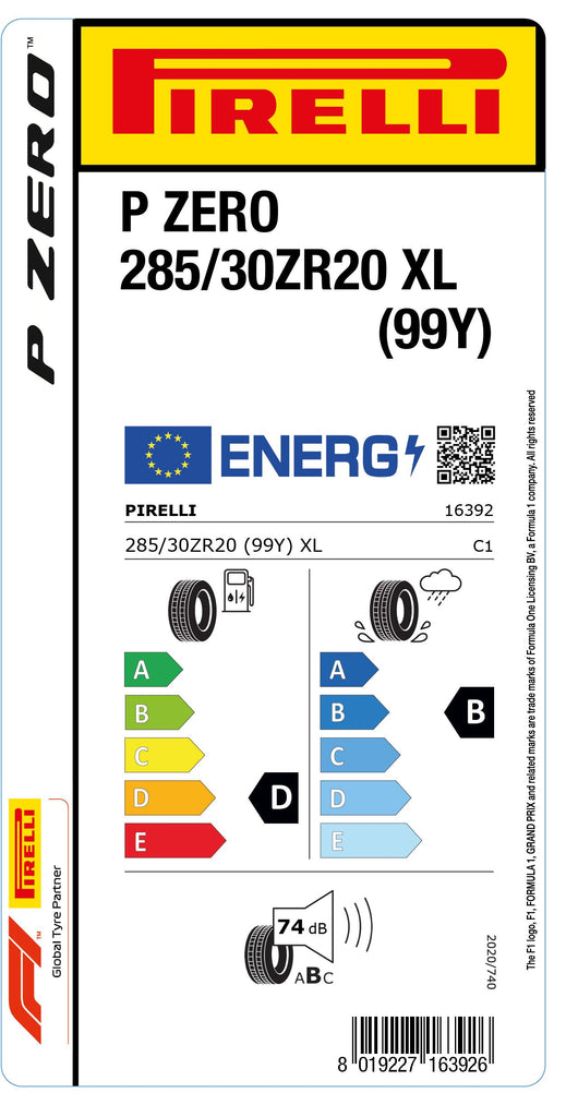 1x Pirelli PZERO XL 285/30 ZR 20 PKW-SOMMERREIFEN