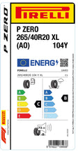 Laden Sie das Bild in den Galerie-Viewer, 1x Pirelli PZERO XL (AO) 265/40 R 20 PKW-SOMMERREIFEN