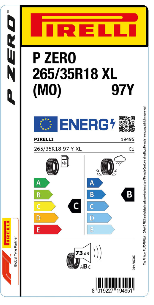 1x Pirelli PZERO XL (MO) 265/35 R 18 PKW-SOMMERREIFEN