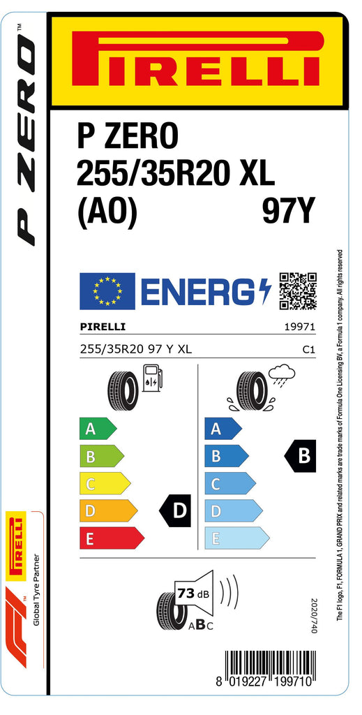 1x Pirelli PZERO XL (AO) 255/35 R 20 PKW-SOMMERREIFEN