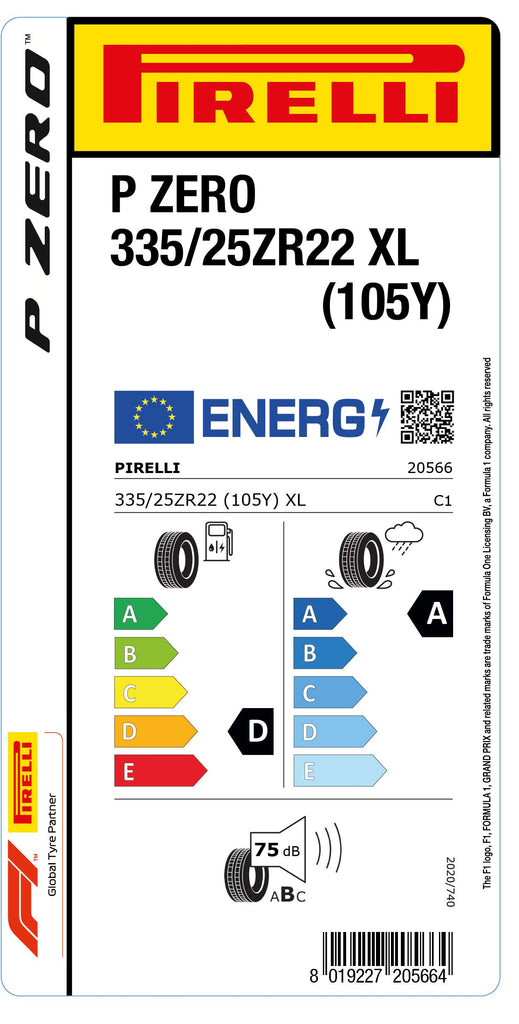 1x Pirelli PZERO XL 335/25 ZR 22 PKW-SOMMERREIFEN