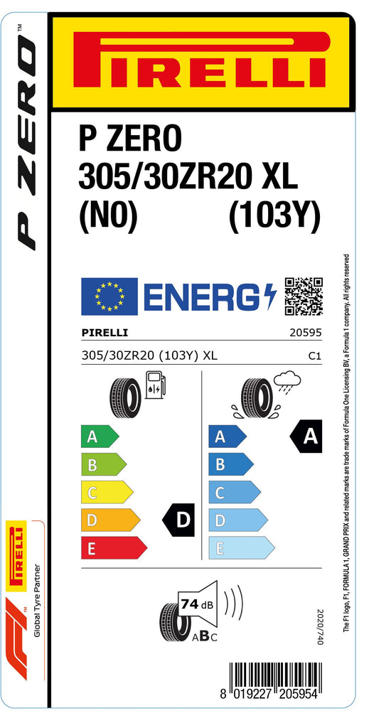 1x Pirelli PZERO XL (N0) 305/30 ZR 20 PKW-SOMMERREIFEN