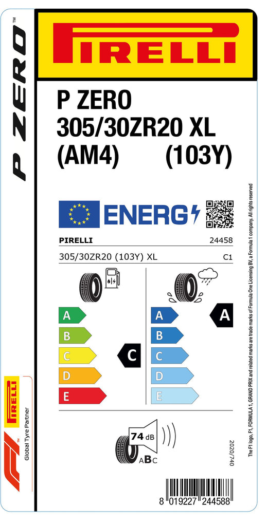 1x Pirelli PZERO XL (AM4) 305/30 ZR 20 PKW-SOMMERREIFEN