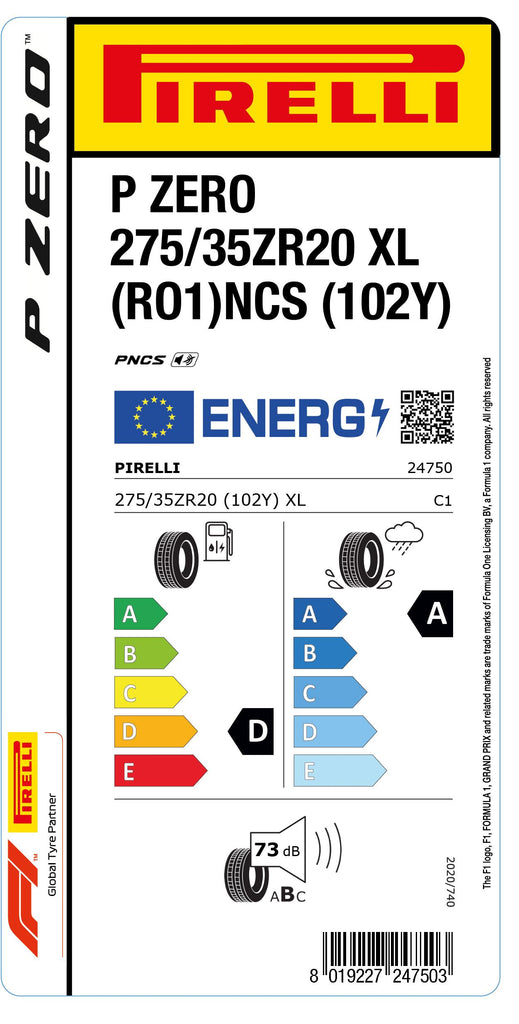 1x Pirelli PZERO XL (RO1) PNCS 275/35 ZR 20 PKW-SOMMERREIFEN