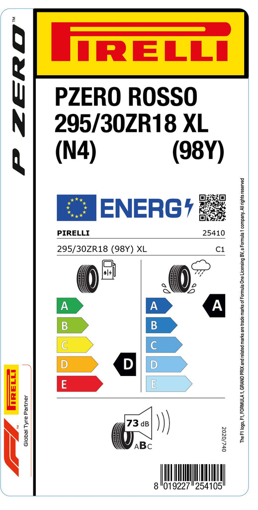 1x Pirelli PZERO ROSSO ASIMMETRICO XL (N4) 295/30 ZR 18 PKW-SOMMERREIFEN