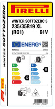 Laden Sie das Bild in den Galerie-Viewer, 1x Pirelli WINTER SOTTOZERO 3 M+S 3PMSF XL (RO1) 235/35 R 19 PKW-WINTERREIFEN