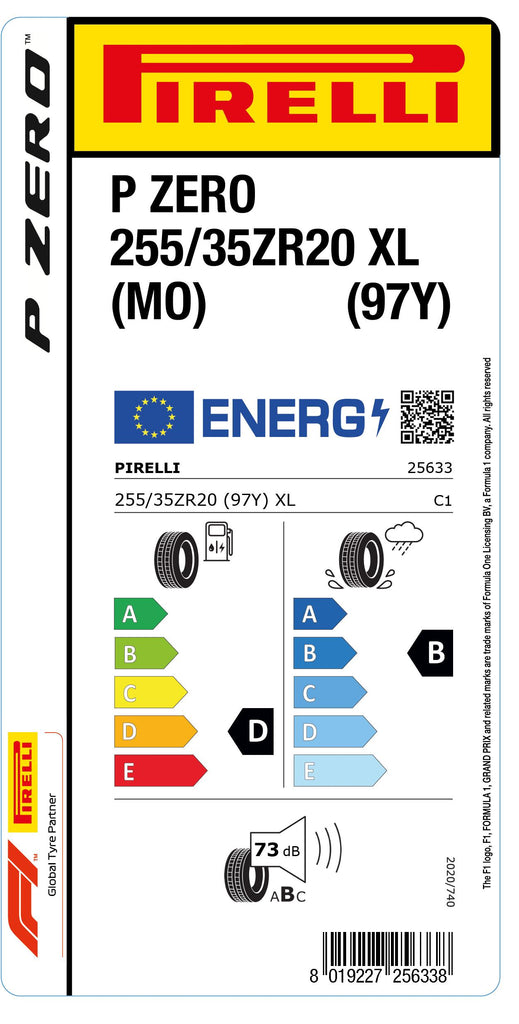 1x Pirelli PZERO XL (MO) 255/35 ZR 20 PKW-SOMMERREIFEN