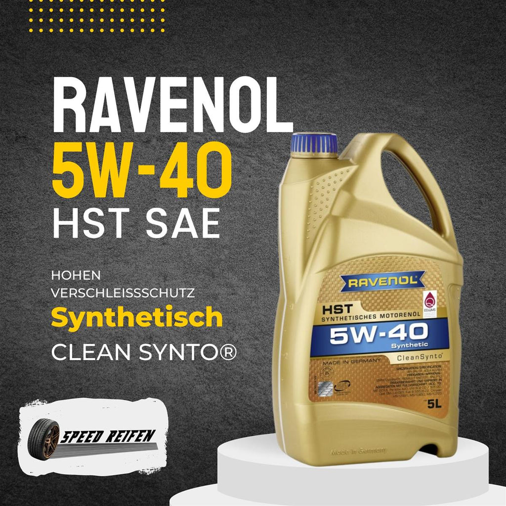 Ravenol HST SAE 5W-40 Leichtlauf Motoröl Motorenöl 5L Liter Longlife –  Speed-Reifen