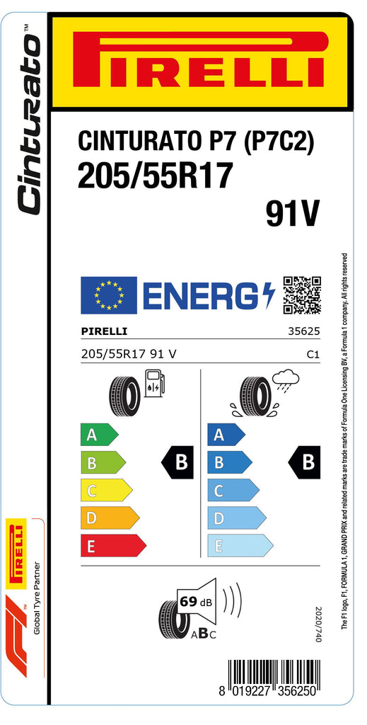 1x Pirelli CINTURATO P7 (P7C2)  205/55 R 17 PKW-SOMMERREIFEN