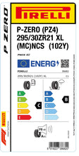 Charger l&#39;image dans la galerie, 1x Pirelli P-ZERO (PZ4) Sports Car XL (MC) PNCS 295/30 ZR 21 PKW-SOMMERREIFEN