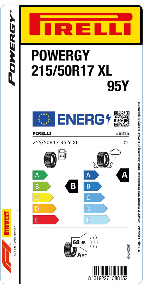 1x Pirelli POWERGY XL 215/50 R 17 PKW-SOMMERREIFEN