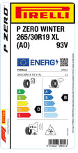 Load image into Gallery viewer, 1x Pirelli PZERO WINTER M+S 3PMSF XL (AO) 265/30 R 19 CAR WINTER TIRE